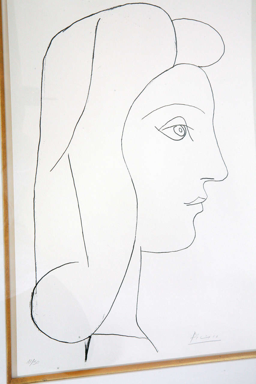 Picasso Lithograph - Profil de Femme In Excellent Condition In Nashville, TN