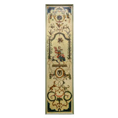 A Large French Painted Panel Oil on Canvas
