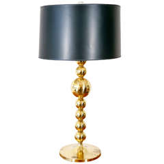Vintage Brass Spheres Lamp