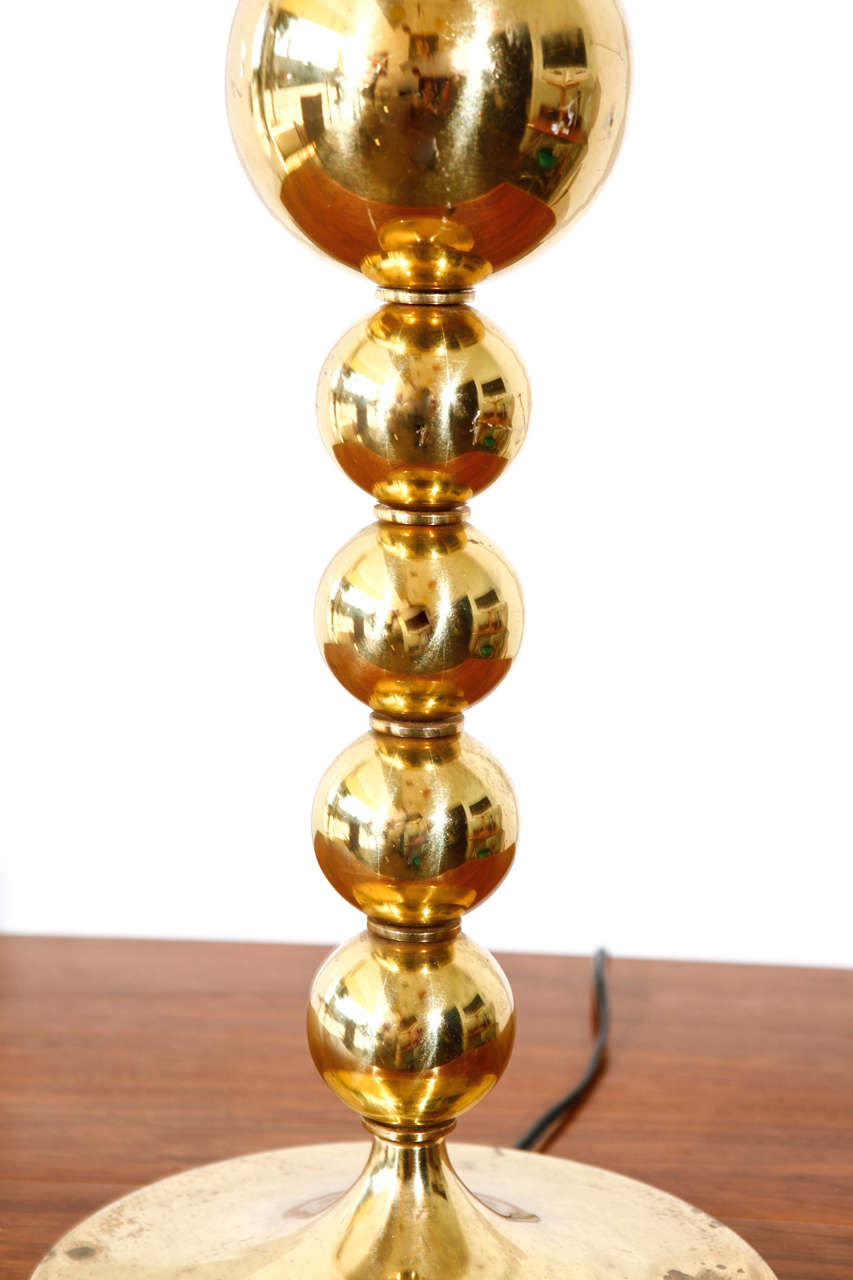 Vintage Brass Spheres Lamp at 1stdibs