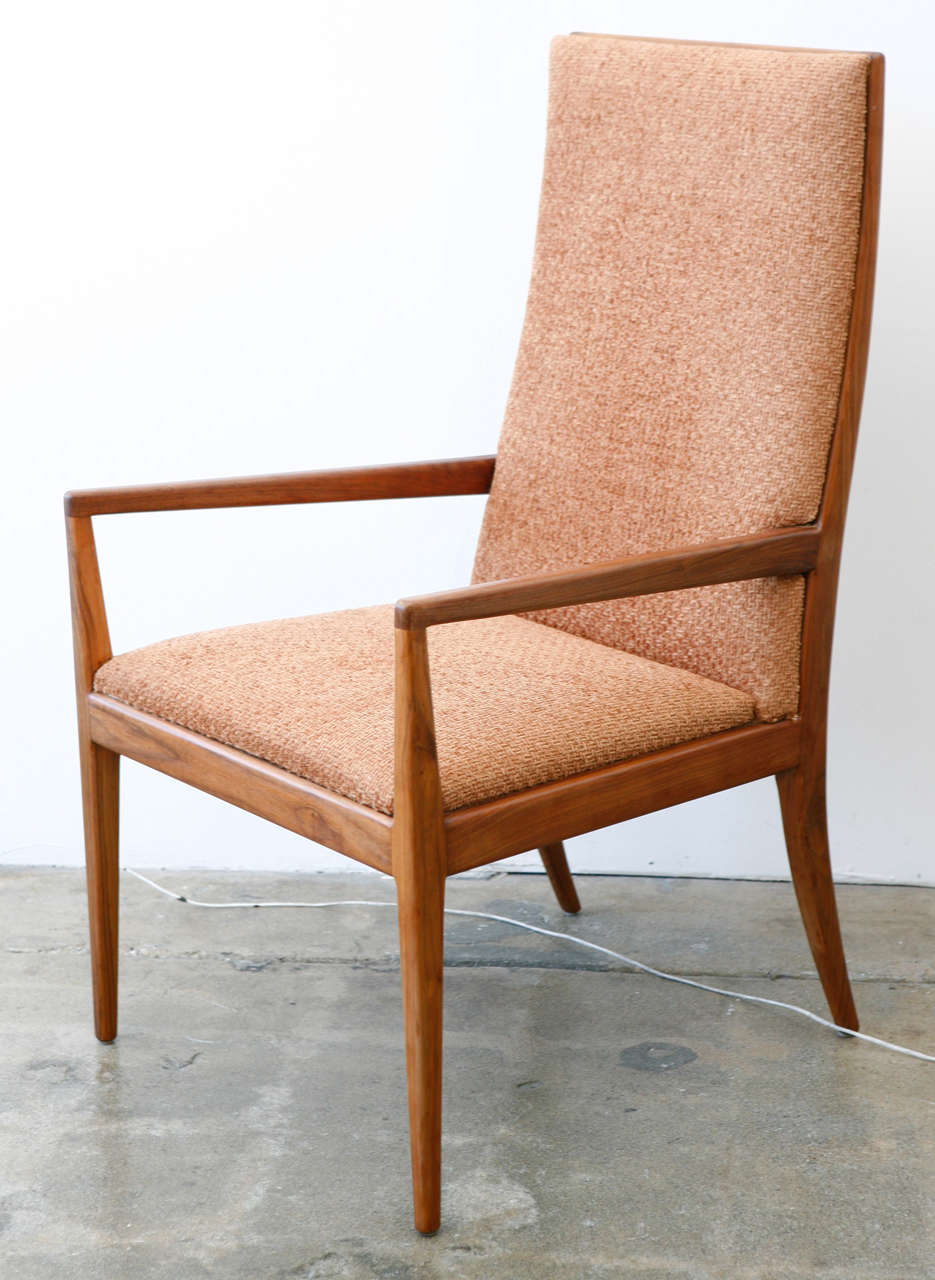Mid Century High Back Occasional Chair at 1stdibs