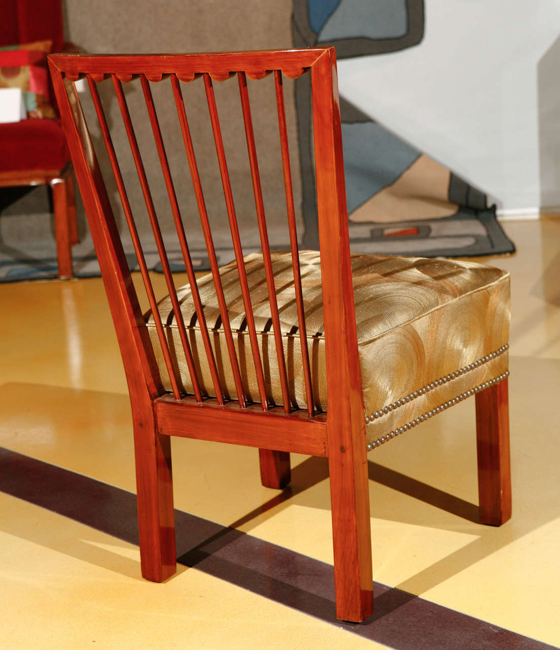 Hungarian Art Deco Slipper Chair For Sale 4