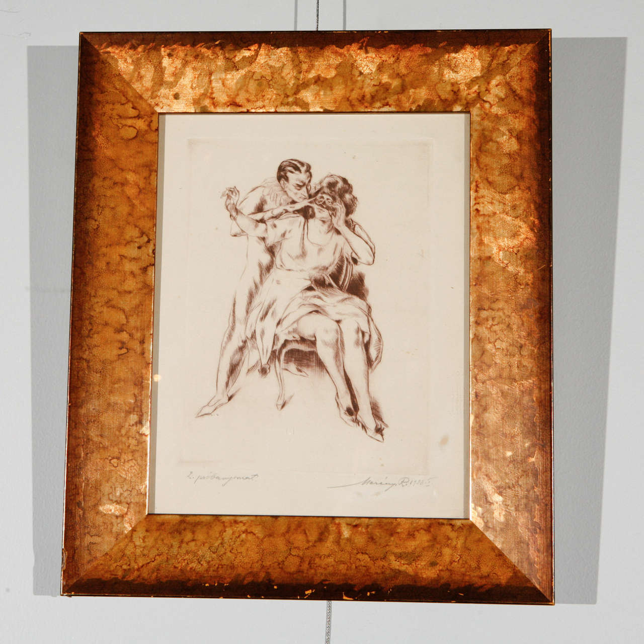 Hungarian Pencil Drawing by Merenyi