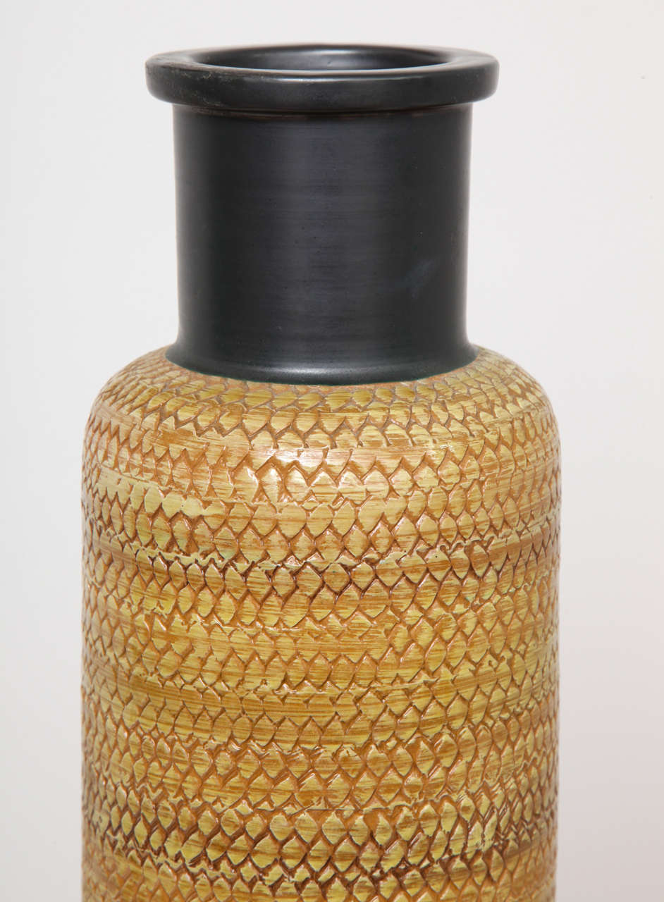 Mid-Century Modern Large Bitossi Snakeskin Vase 