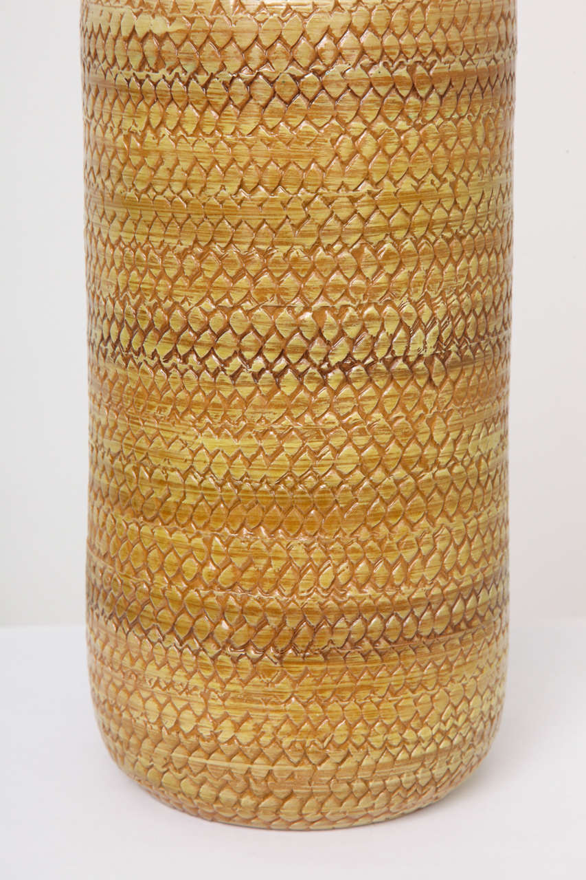 Italian Large Bitossi Snakeskin Vase 