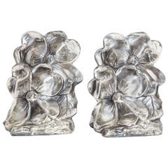 Pair of Artistic Flower Bookends