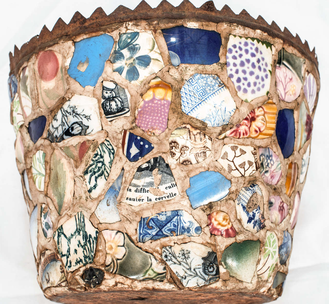 Mid 19th Century French "Picassiette" Jardiniere For Sale at 1stdibs