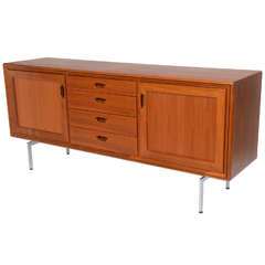Fine 1970s Danish Teak and Wenge Credenza Sideboard by EMC Mobler 1