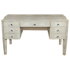Dressing Vanity Table or Desk in Painted Faux Shagreen