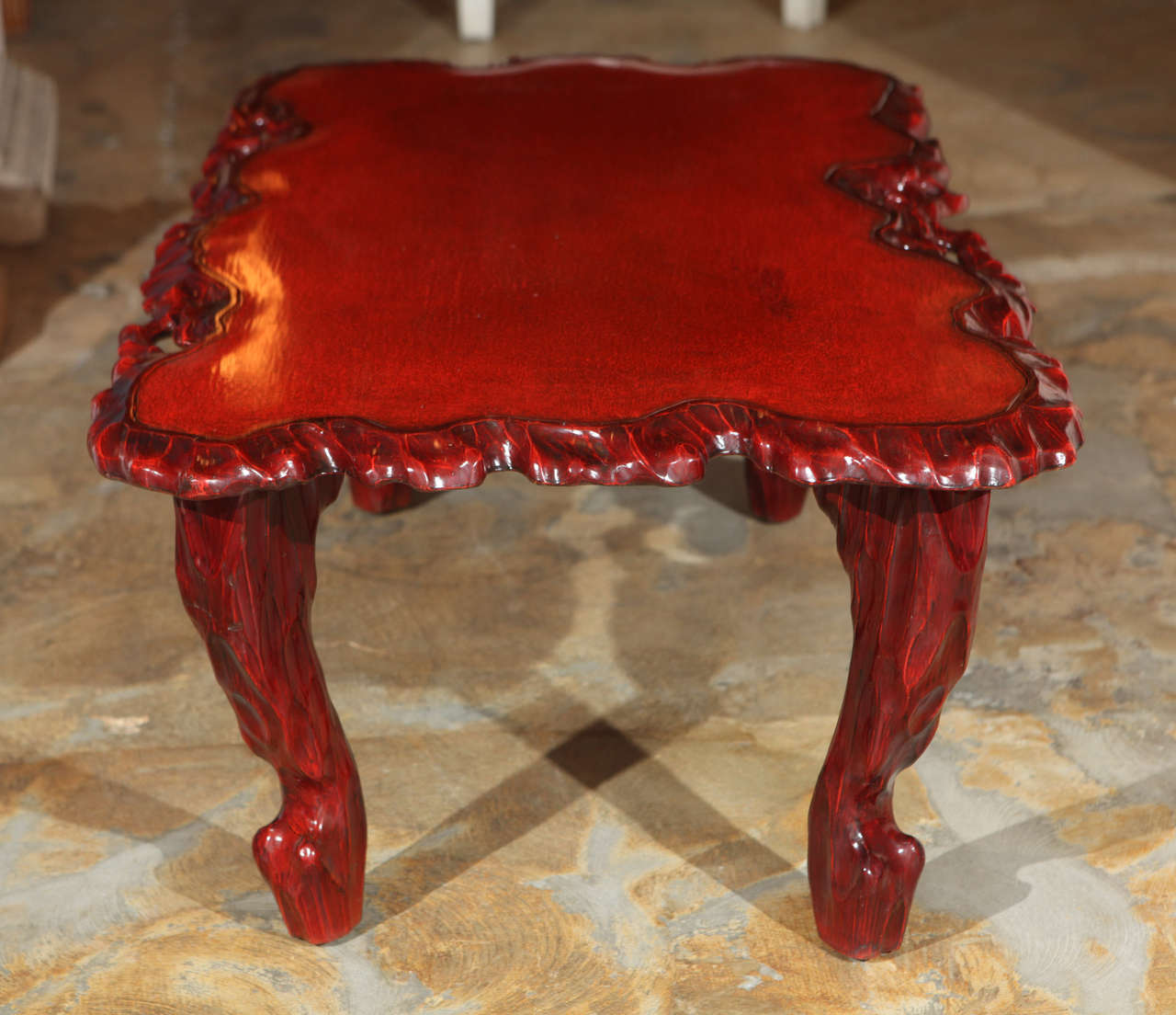 Lacquered Chinese Root Coffee Table 4