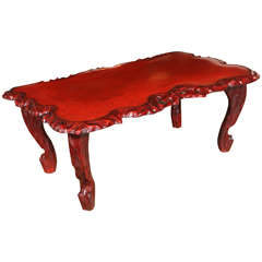 Lacquered Chinese Root Coffee Table