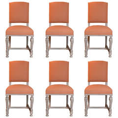 Bleu Painted Belgian Side Chairs