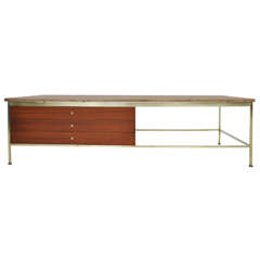 Paul McCobb Brass Frame Coffee Table