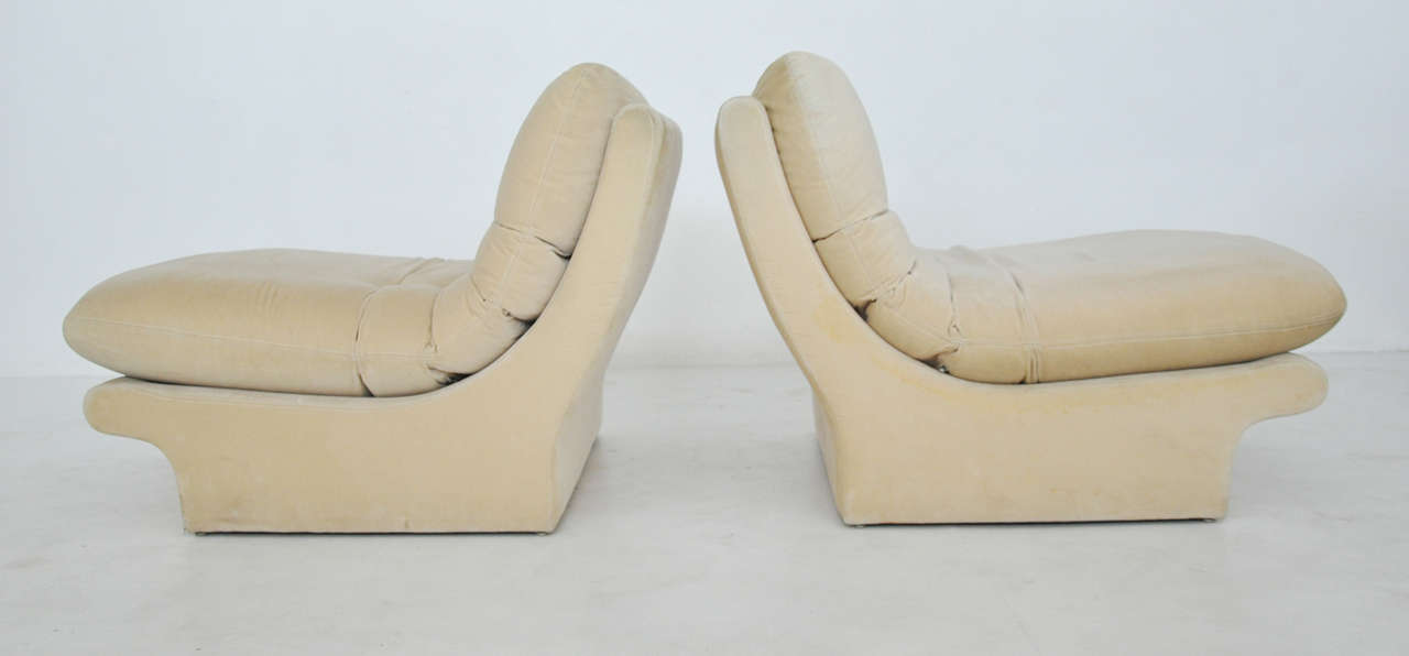 Mid-20th Century 1970's Slipper Chairs