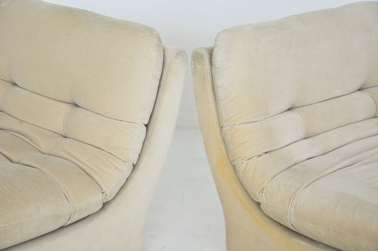 Upholstery 1970's Slipper Chairs
