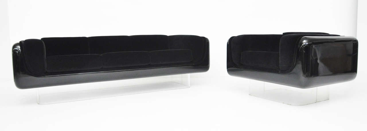 Mid-20th Century Floating Sofa Produced by Steelcase, circa 1960s