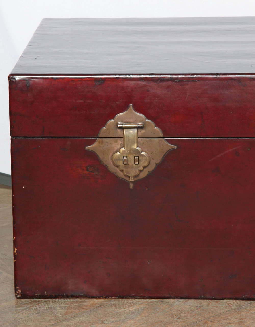 Chinese Export Trunk Handmade of Pig Skin In Good Condition In New York, NY