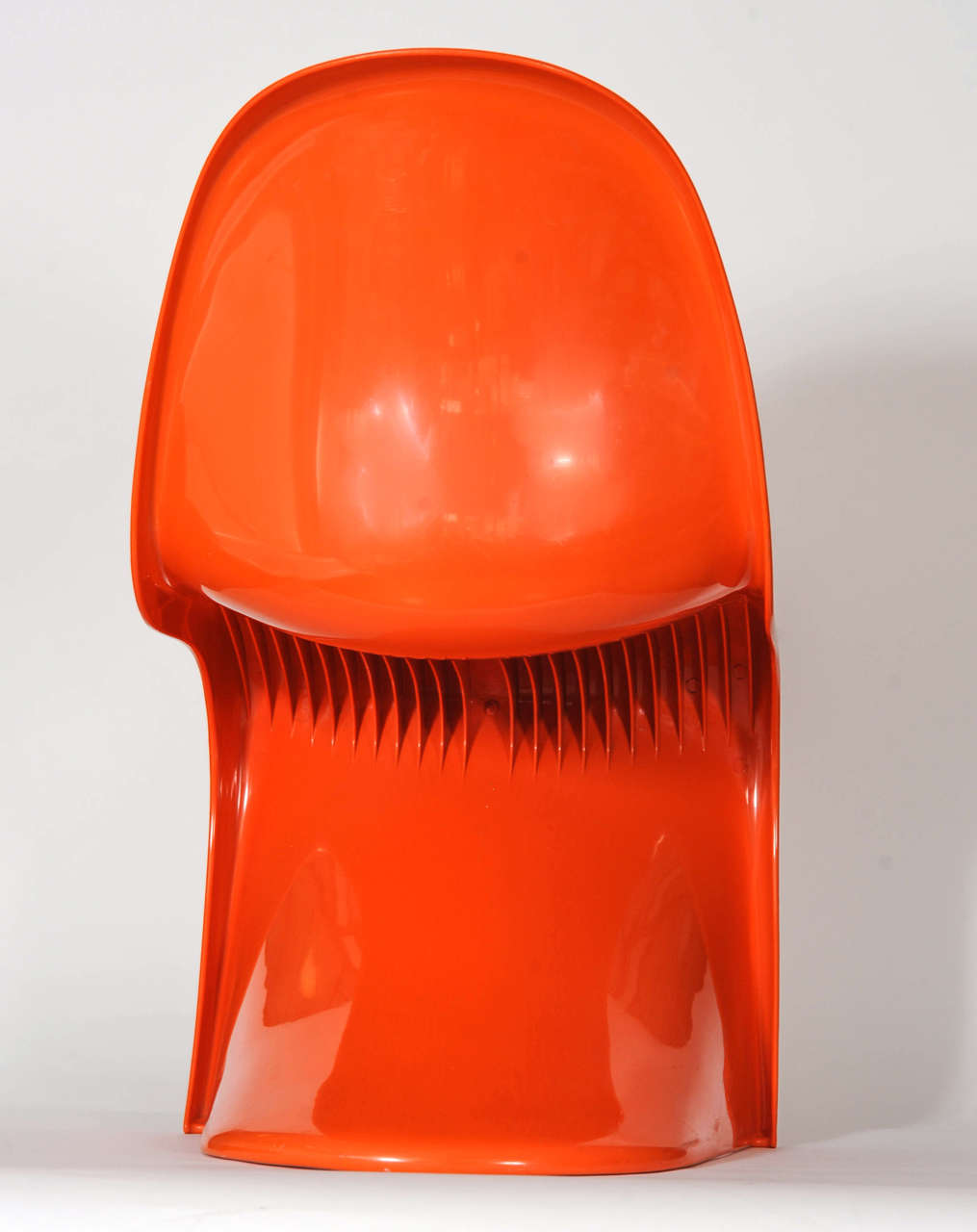 American Pair of Orange Original Panton S Chairs by Verner Panton for Herman Miller