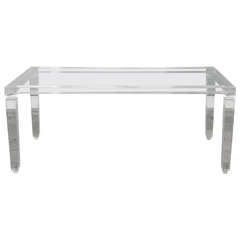 Perspex and Glass Dining Table Made by Fabianart Roma