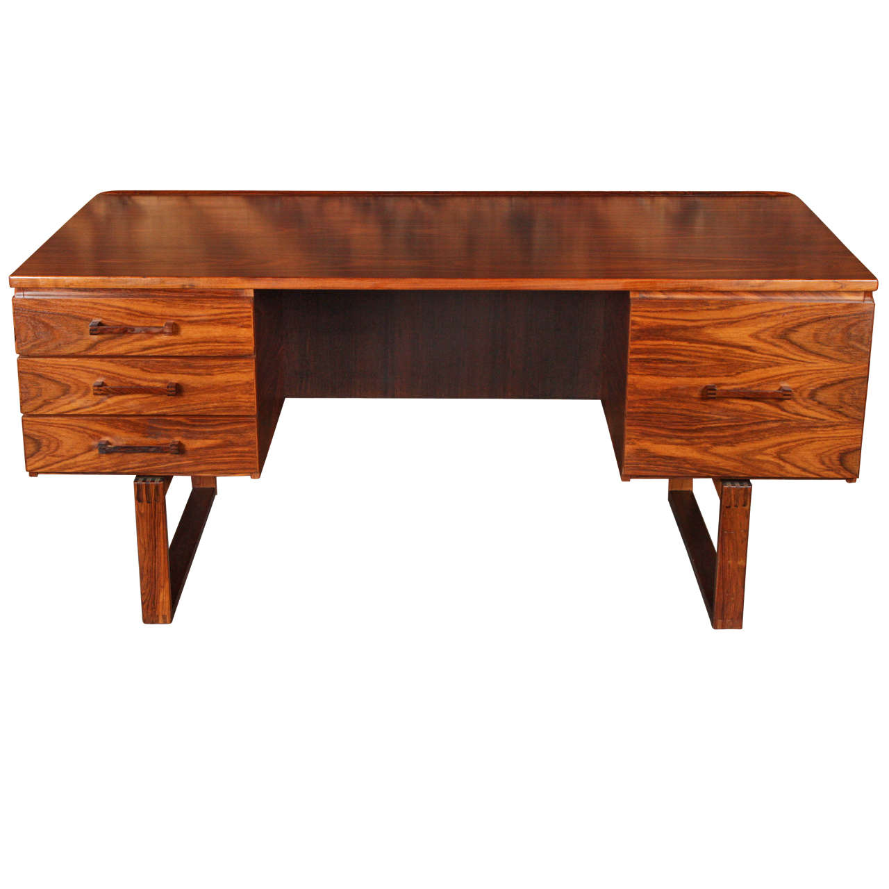 Rare Mid Century Danish Rosewood Desk by Jensen and Valeur at 1stDibs