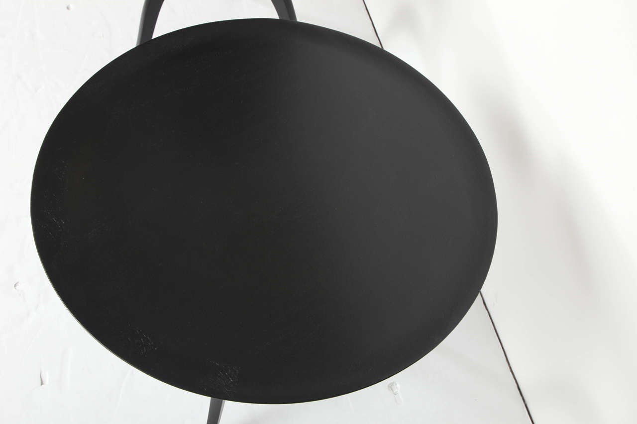 Mahogany Dunbar Ebonized Round End Table