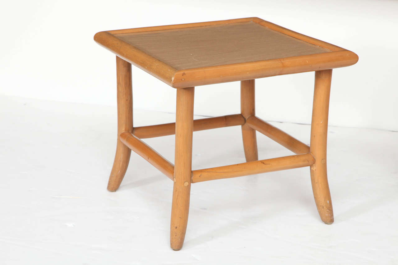 Mid-Century Modern Pair of 1960s Bamboo Low Tables