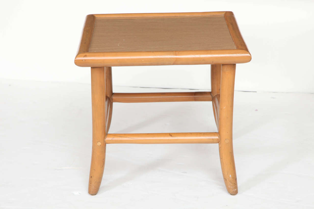 American Pair of 1960s Bamboo Low Tables