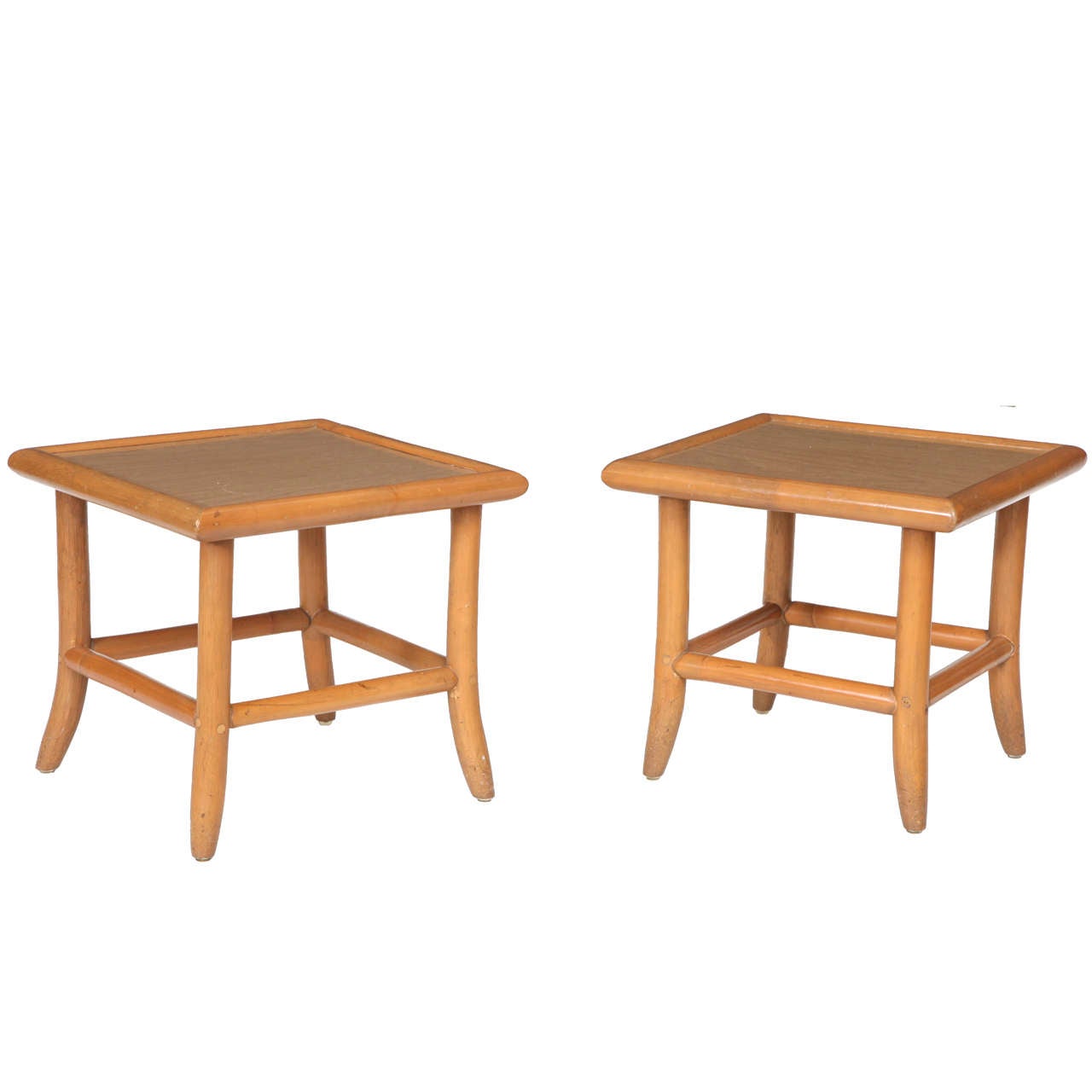 Pair of 1960s Bamboo Low Tables