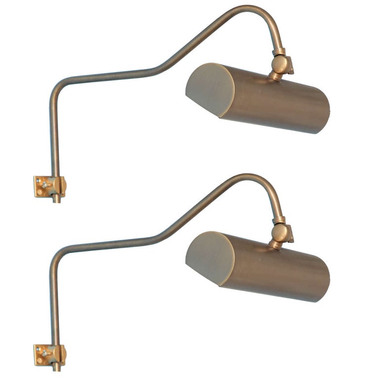 Pair of Art or Bookcase Gallery Lights For Sale at 1stDibs bookcase
