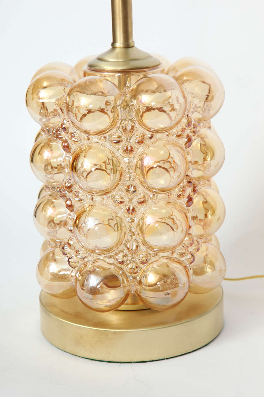 Brass Helena Tynell Champagne Bubble Glass Lamps