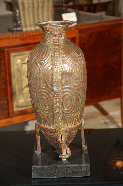 Jean Dunand Style Copper Urn 1