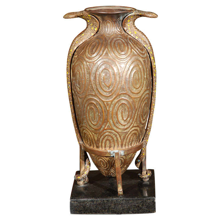 Jean Dunand Style Copper Urn