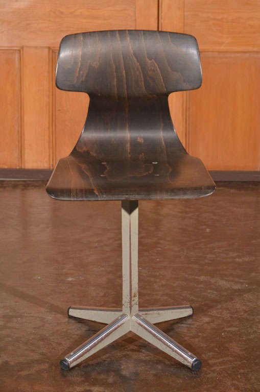 French Mid-Century Office Side Chairs