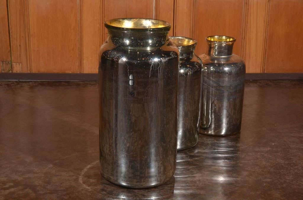 Antique Mercury Glass Canister