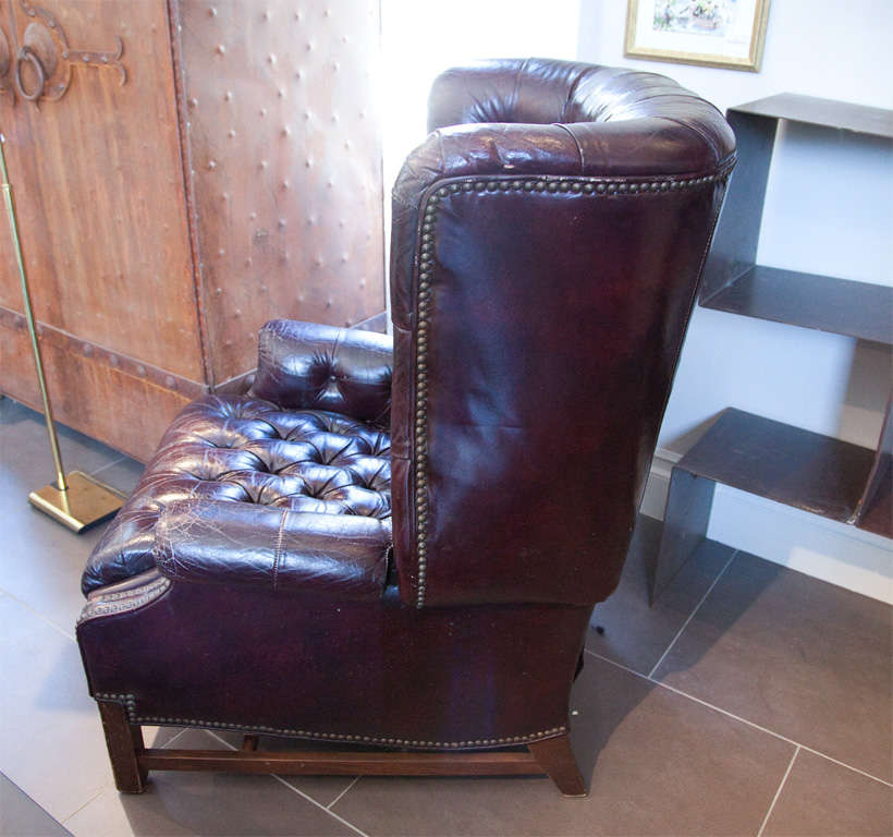 Mid-20th Century Chesterfield leather tufted recliner