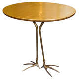 Meret Oppenheim "Traccia" Gold Leaf Bird Table