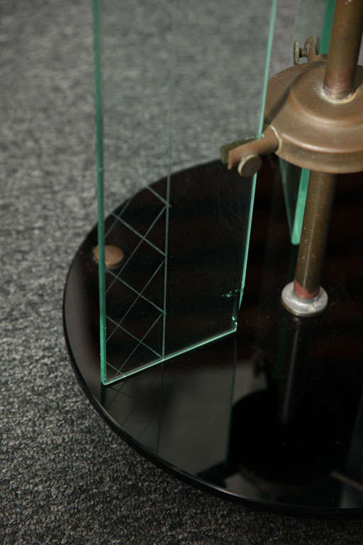 Brass Luigi Brusotti Side Table Made in Milan, 1930 For Sale