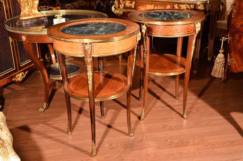 Late 19th c marble topped gueridons