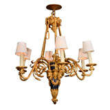 19th c Louis  Phillippe bronze dore chandelier