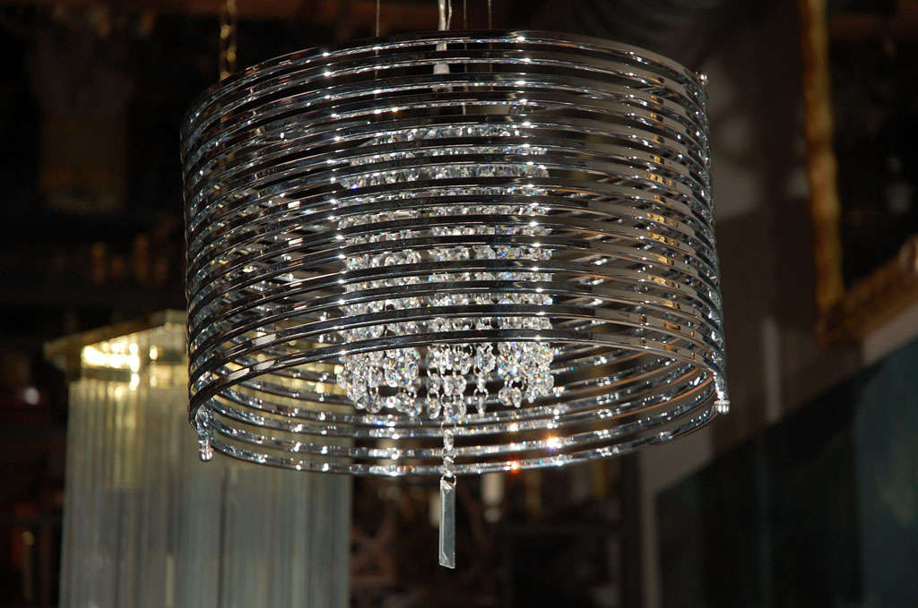 Chrome Rings Chandelier