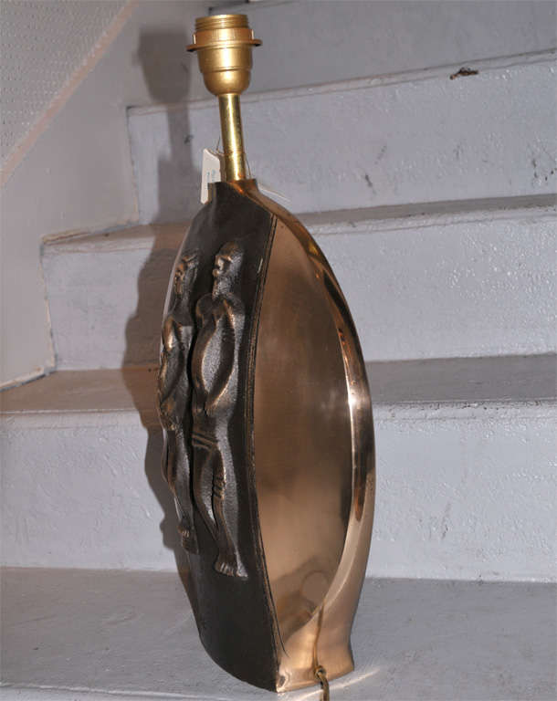 Bronzelampe aus den 1970er Jahren im Angebot 3