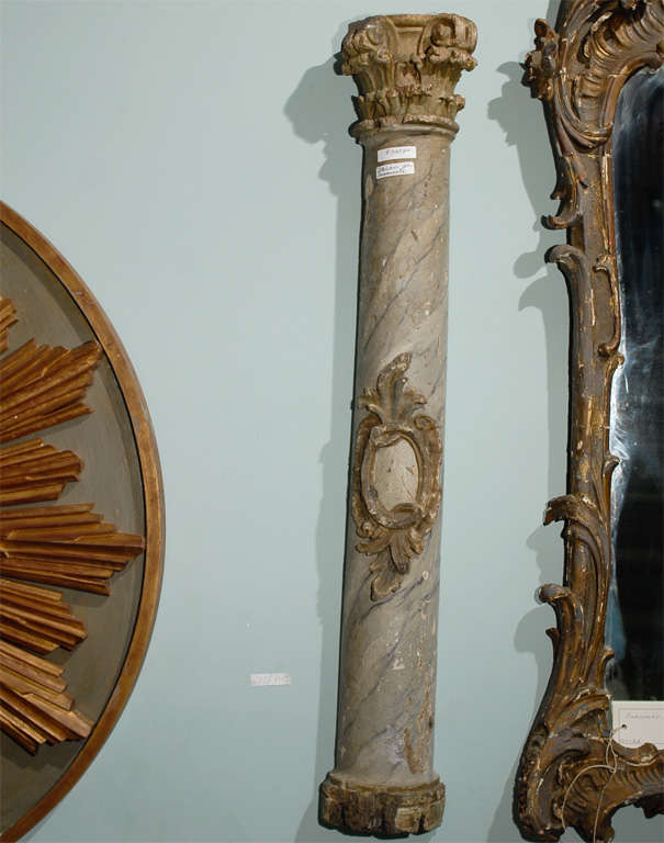 Pair of Italian Decorative Semi-Columns 1
