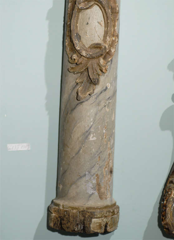 Pair of Italian Decorative Semi-Columns 2