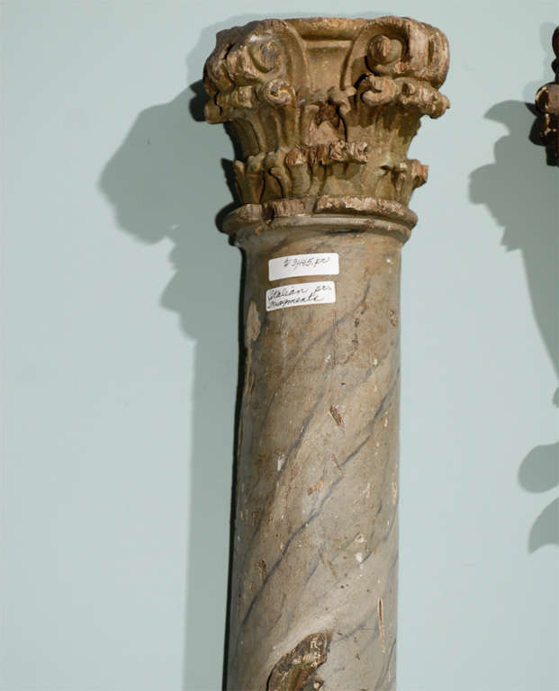 Pair of Italian Decorative Semi-Columns 3