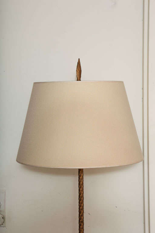 Bronzed Neoclassical Antique French Floor Lamp