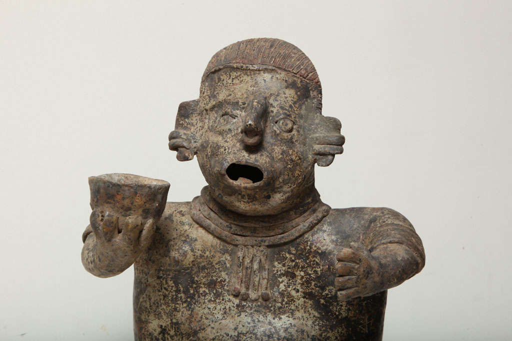18th Century and Earlier Pre Columbian Nayarit Pottery Standing Mourner Figure For Sale