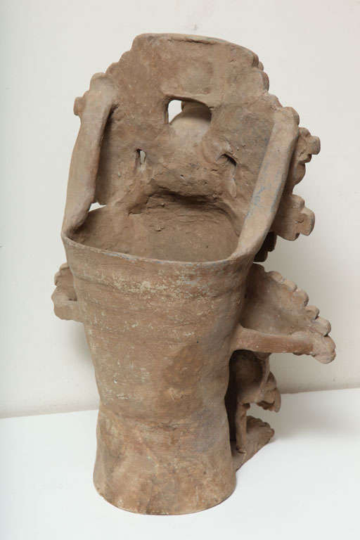 Pre Columbian Zapotec Figural Incensario Urn 1