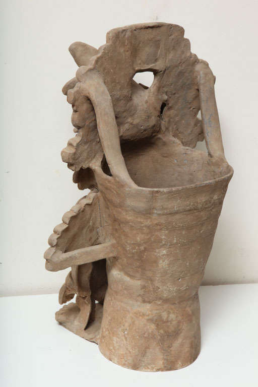 Pre Columbian Zapotec Figural Incensario Urn 2