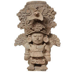 Pre Columbian Zapotec Figural Incensario Urn
