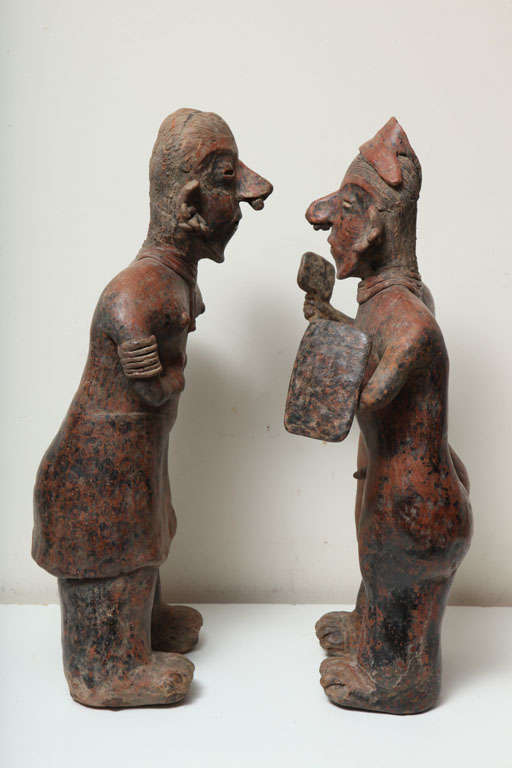 Pre Columbian Nayarit Pottery Male and Female Ancestral Couple 4